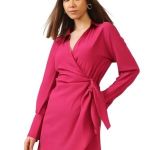 Sera Classics Women's Fit and Flare Mini Solid Casual Dress